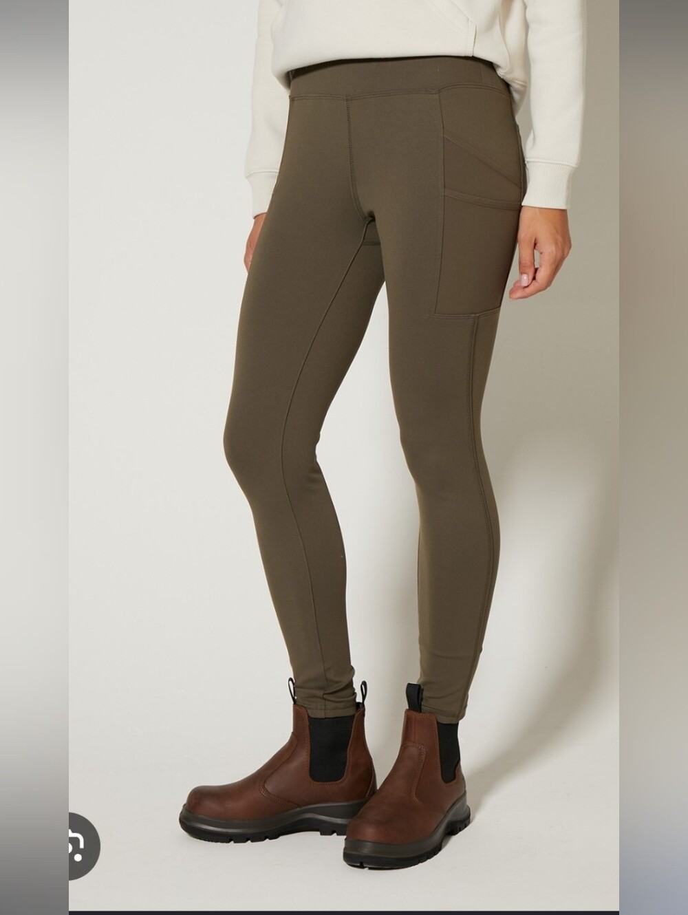 Womens Carhartt Force Fitted Medium Wt Utility Leggings Pants Olive Green Hiking